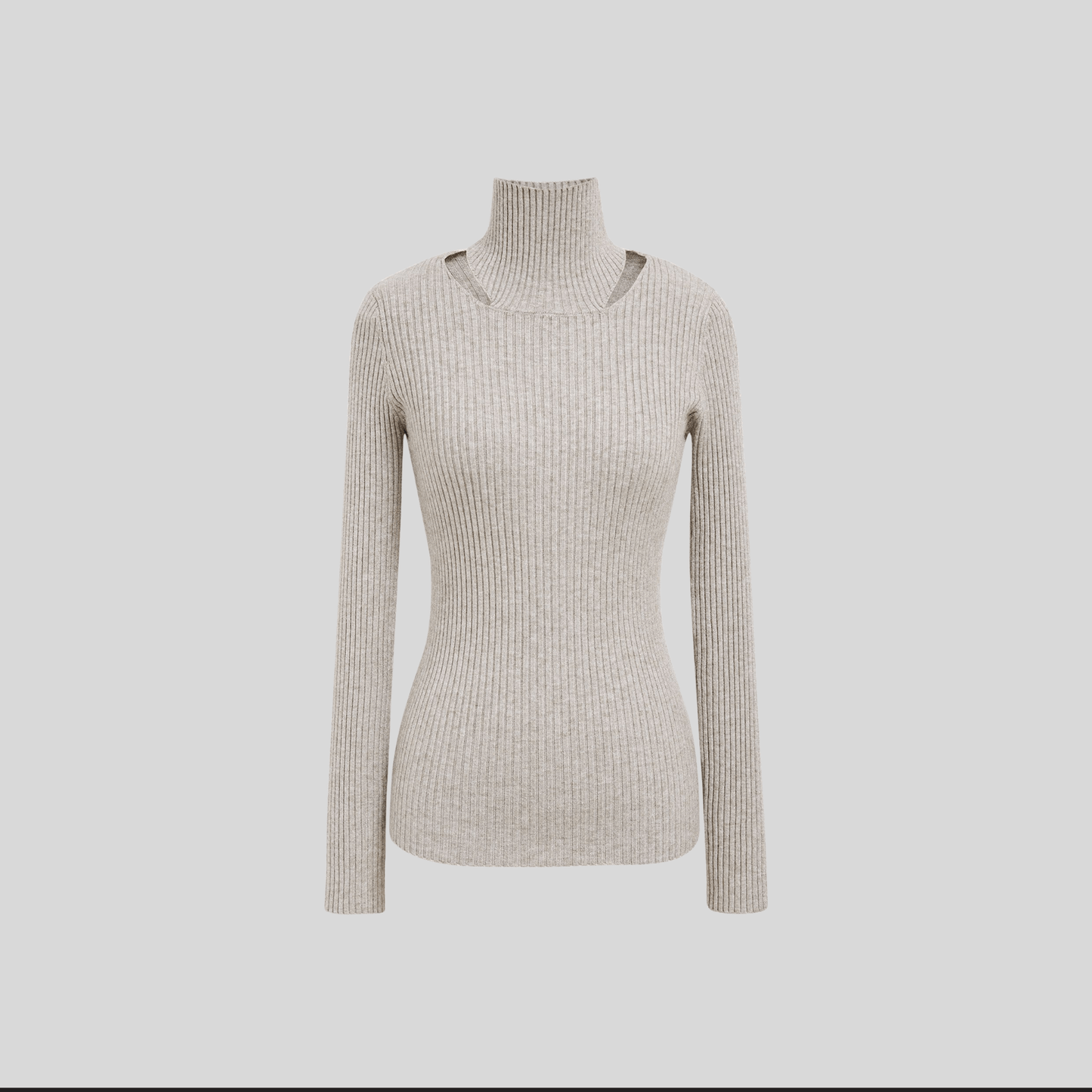 Brassage Apertura Turtleneck Rib Knit Top