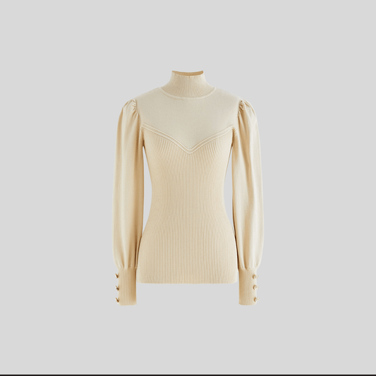 Concordia Rib Knit Spliced Sweater