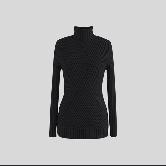 Tela Turtleneck Rib Knit Top