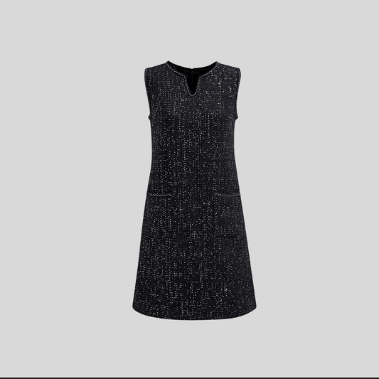 Vika Latitudo Sleeveless Tweed Dress