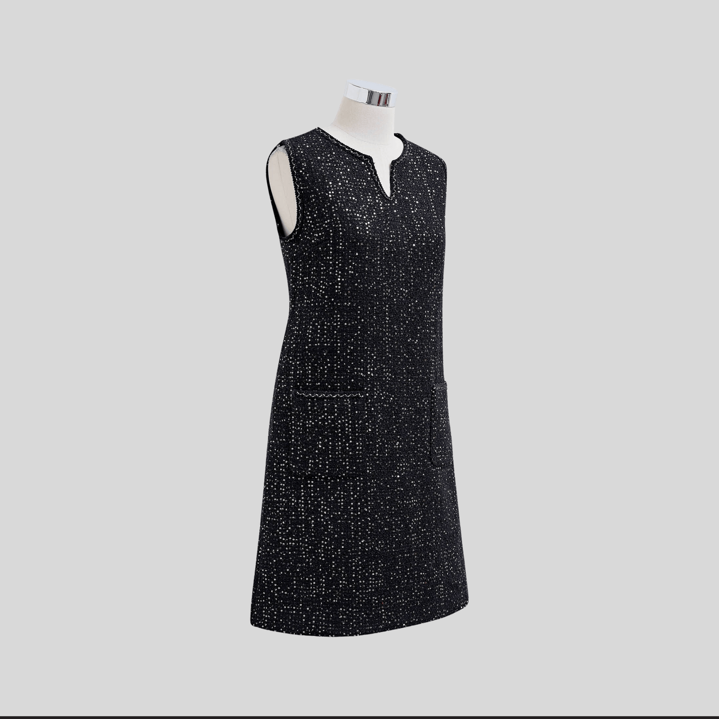 Vika Latitudo Sleeveless Tweed Dress