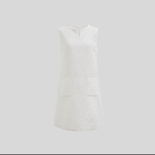 Vika Latitudo Sleeveless Tweed Dress